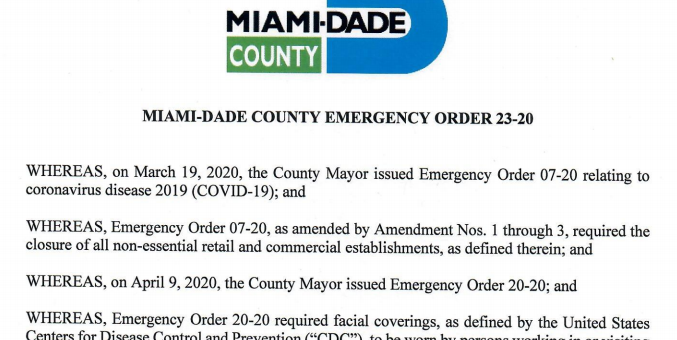 Miami-Dade County Phase 1 Reopening Rules